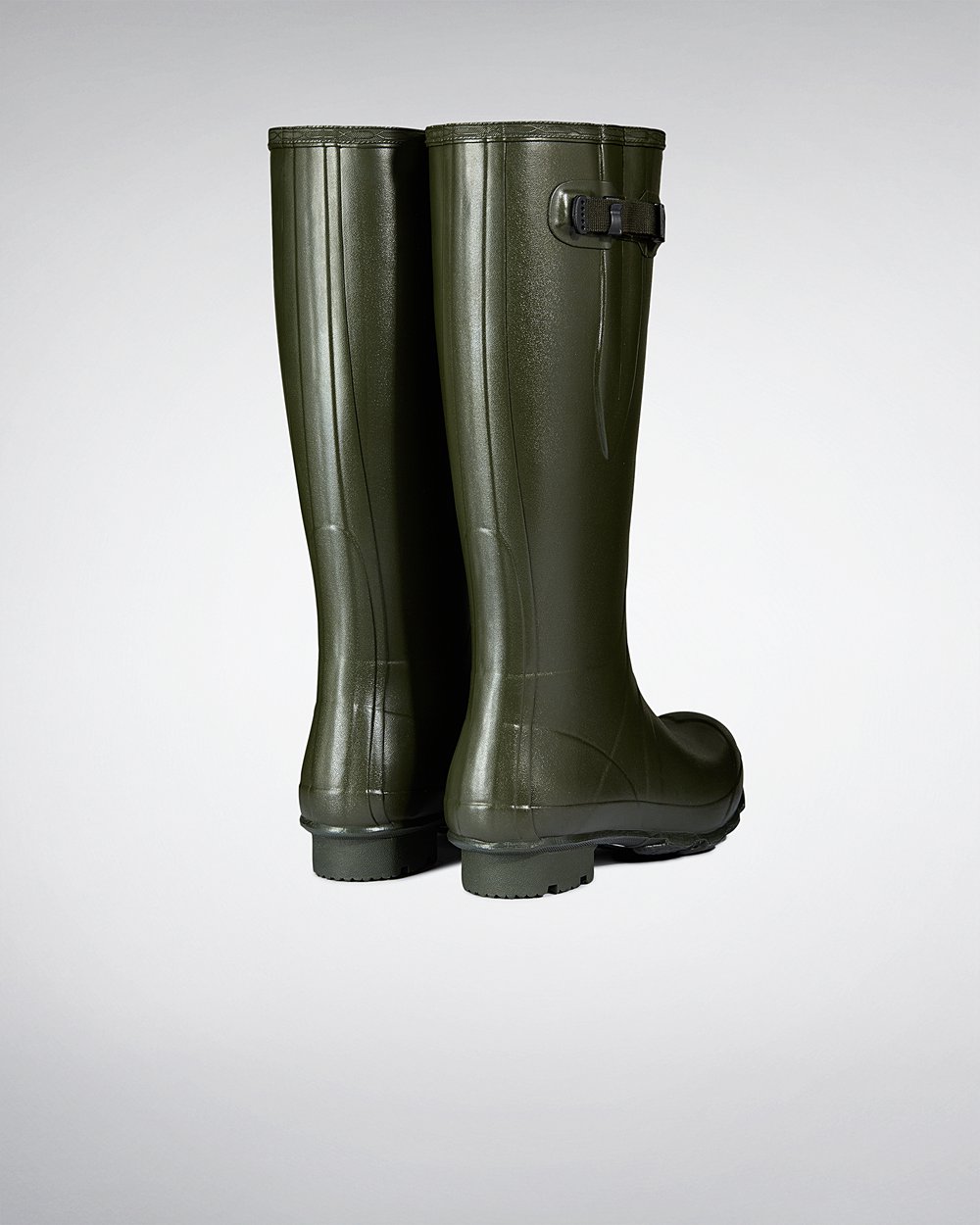 Galochas Altas Hunter Homem Verde Escuro Oliva - Norris Field Side Adjustable Neoprene Lined - 74JYF